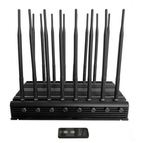 16 Antenna 5G 4G 5Ghz WIFI GPS RC UHF VHF 46W Jammer up to 50m