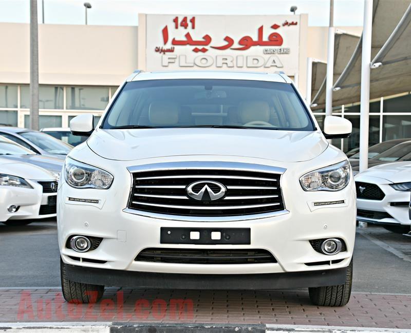 INFINITI QX60 MODEL 2014 - WHITE - 87,000 KM - V8 - GCC - AED 75,000