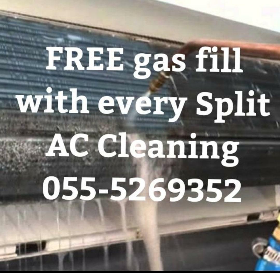 all kind of ac services in umm al quwain 055-5269352 repair clean gas 
